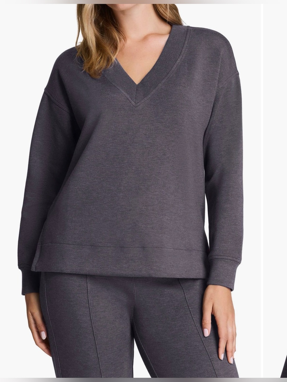 SPANX Air Essentials V-Neck Tunic in Heather Storm| Size: XL